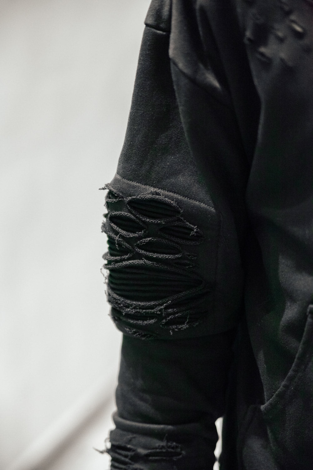 Sixth June - Sweat-shirt biker destroy noir M2414VJA