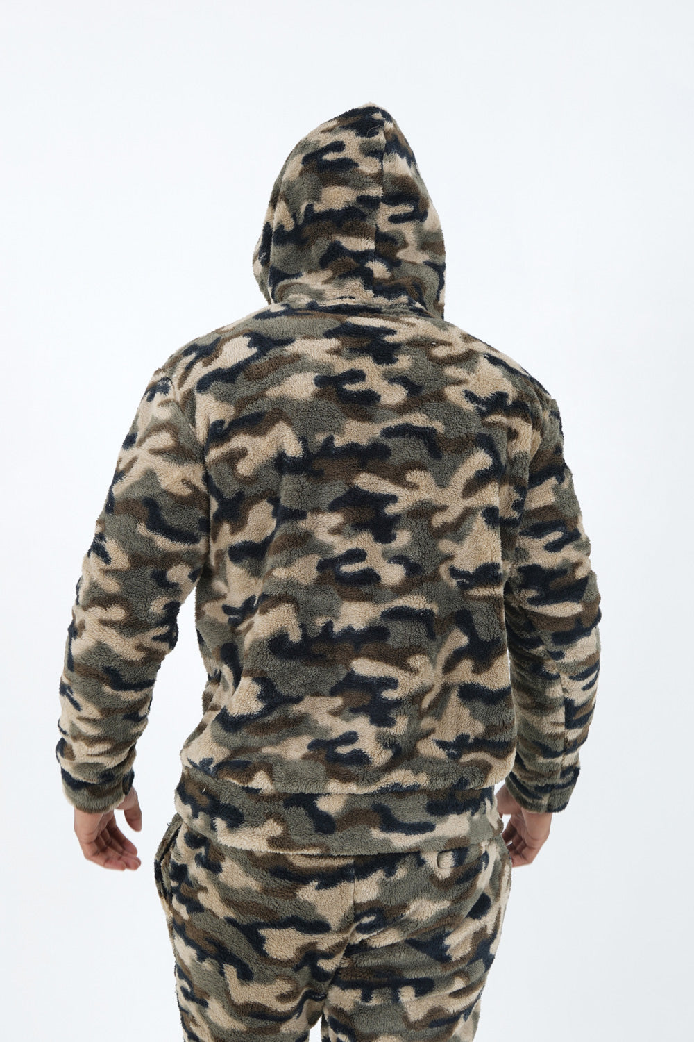 Sixth June - Sweat capuche camouflage zip Vert kaki