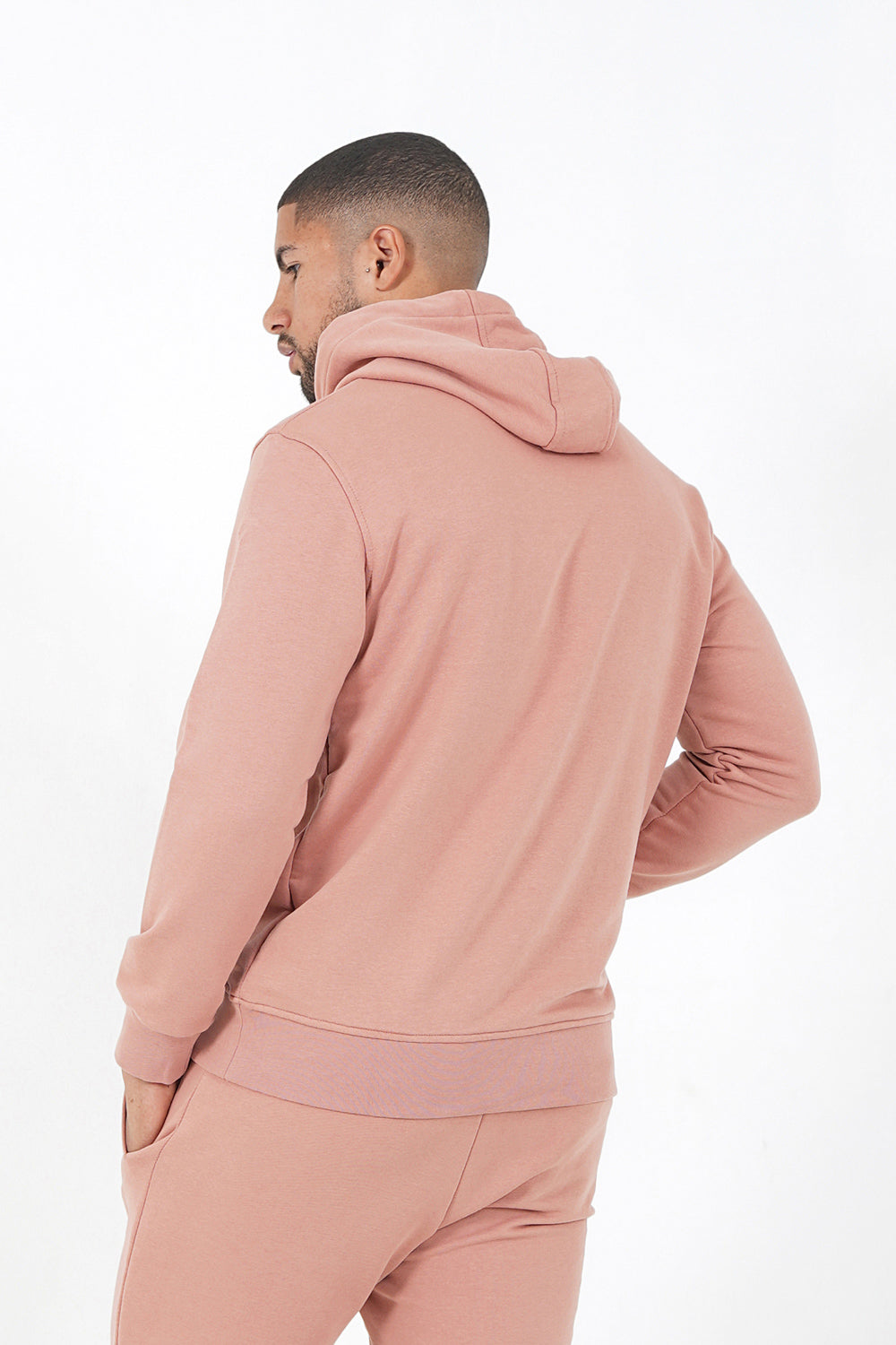 Sixth June - Sweatshirt capuche logo brodé Rose