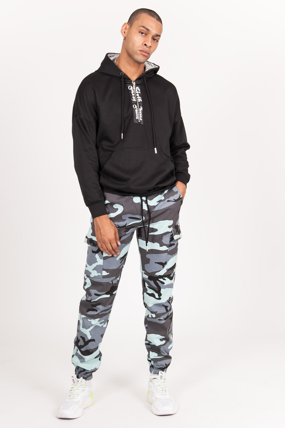 Sixth June - Sweat capuche aluminium gothique noir