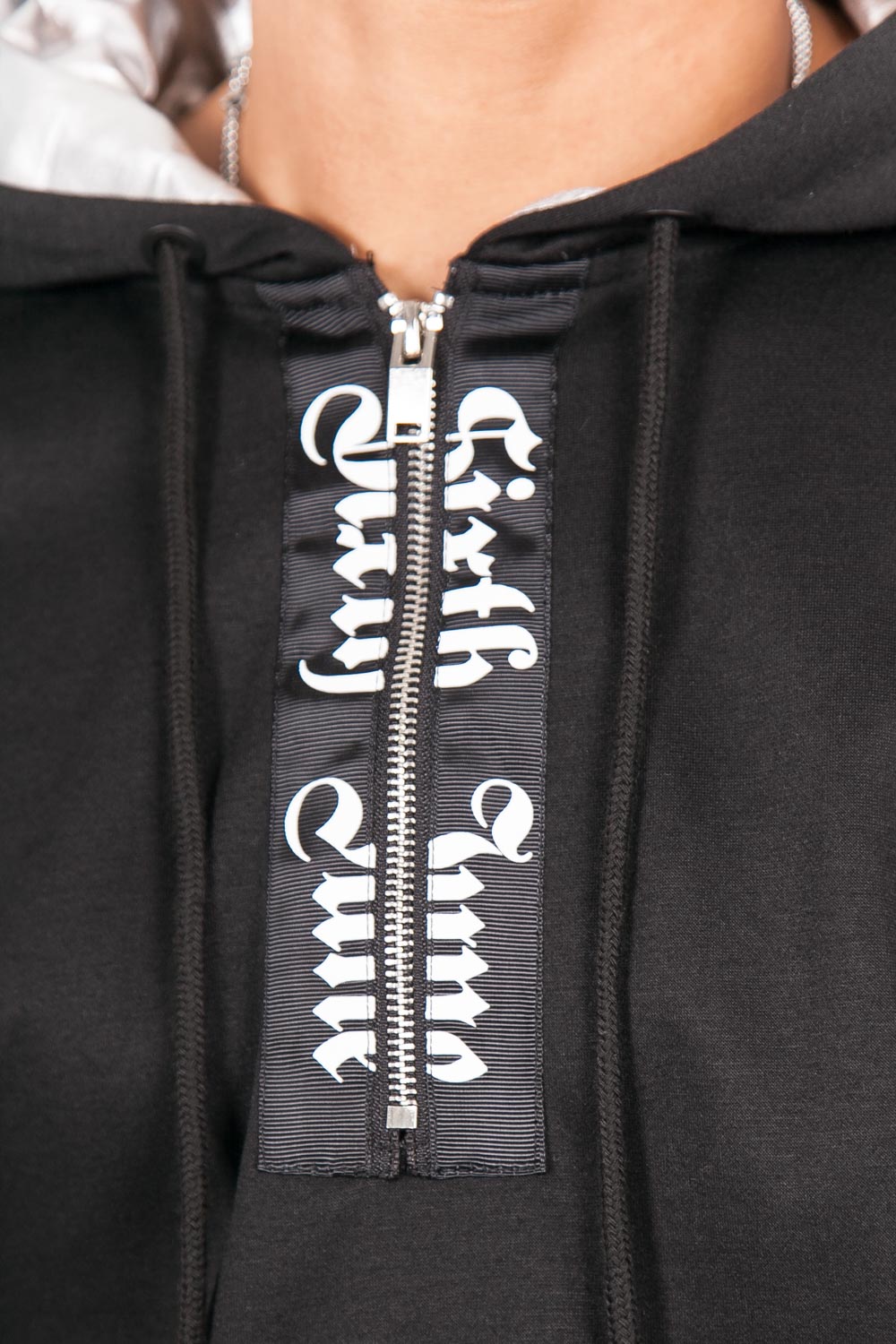 Sixth June - Sweat capuche aluminium gothique noir