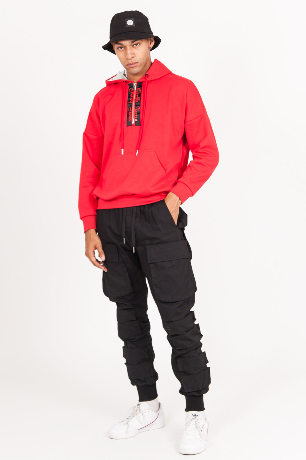 Sixth June - Sweat capuche aluminium gothique rouge