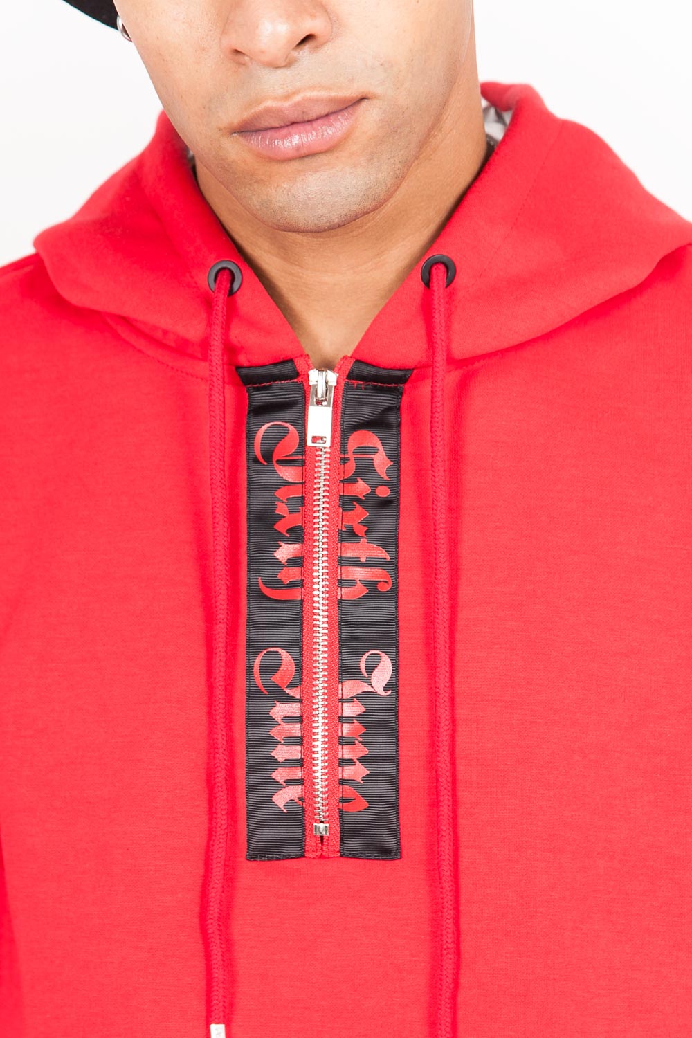 Sixth June - Sweat capuche aluminium gothique rouge