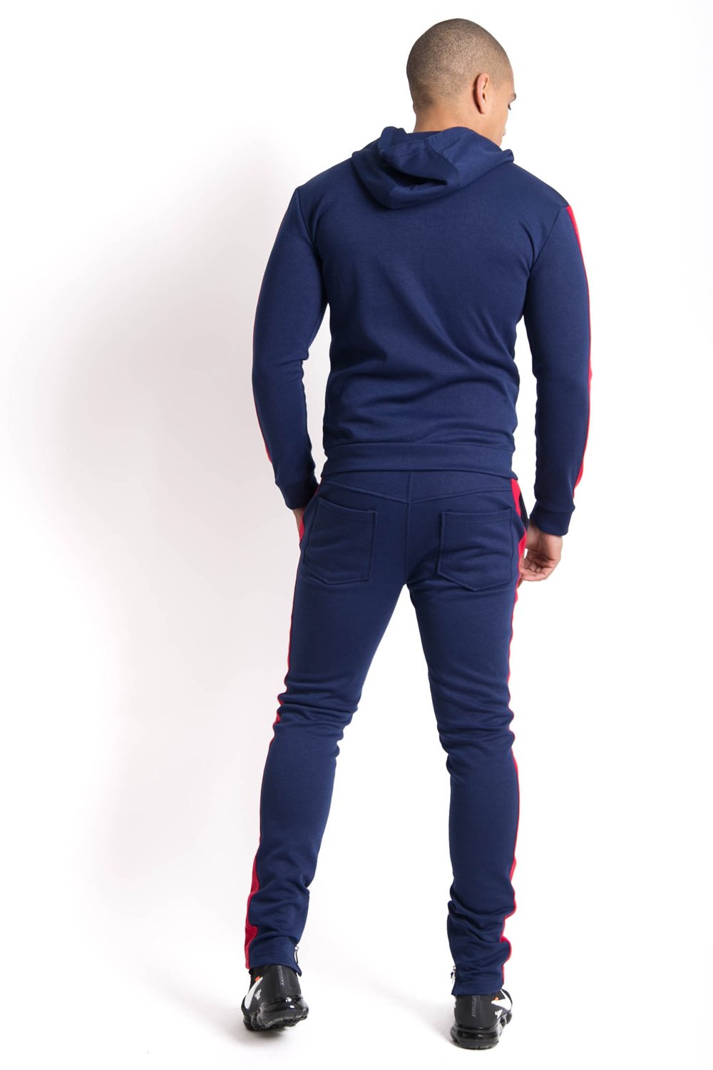 Zips Stripe Joggers Blue Red