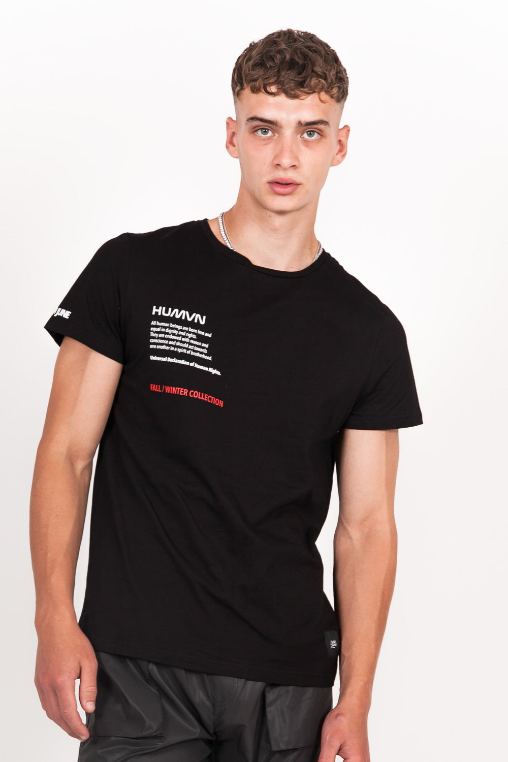 Sixth June - T-shirt poche dos réfléchissant noir