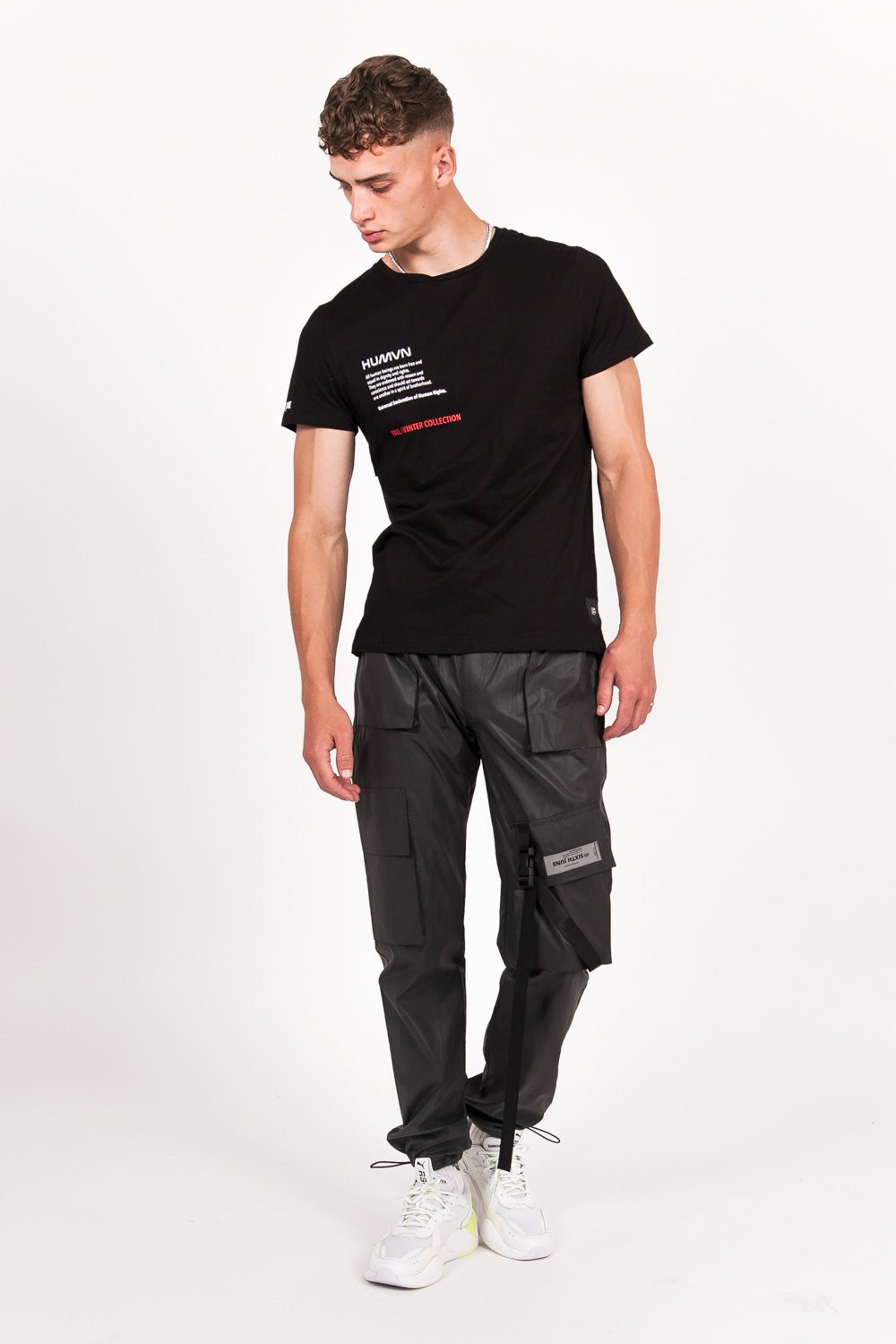 Sixth June - T-shirt poche dos réfléchissant noir