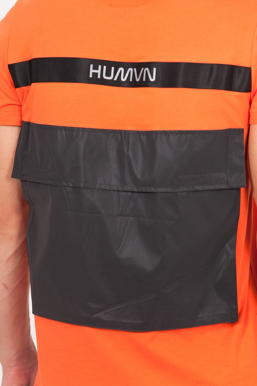 Sixth June - T-shirt poche dos réfléchissant orange