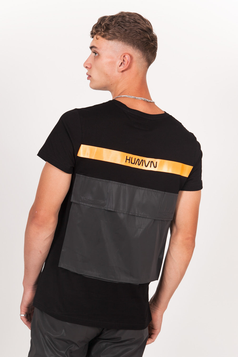 Sixth June - T-shirt poche dos réfléchissant noir