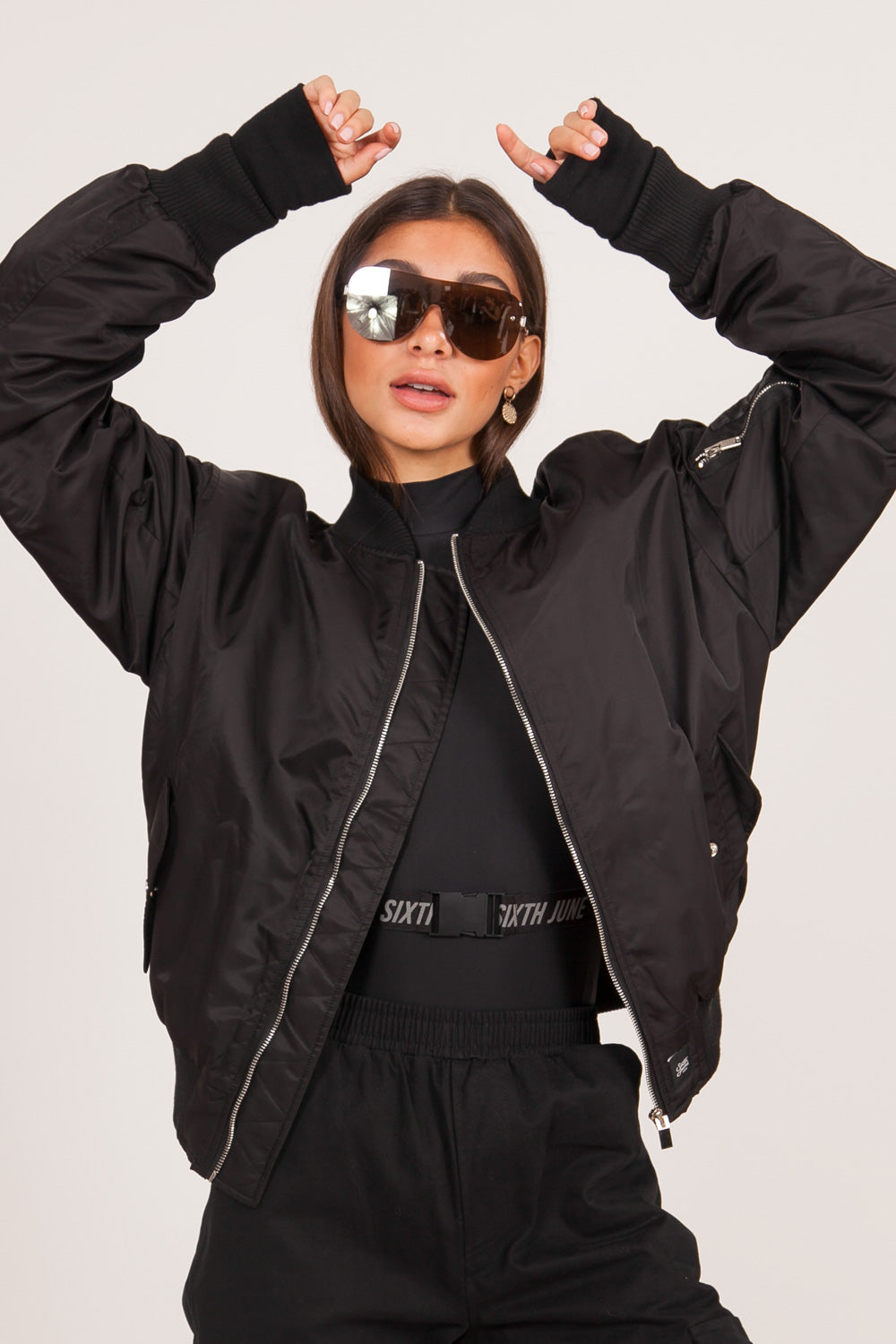 Sixth June - Bomber oversize noir