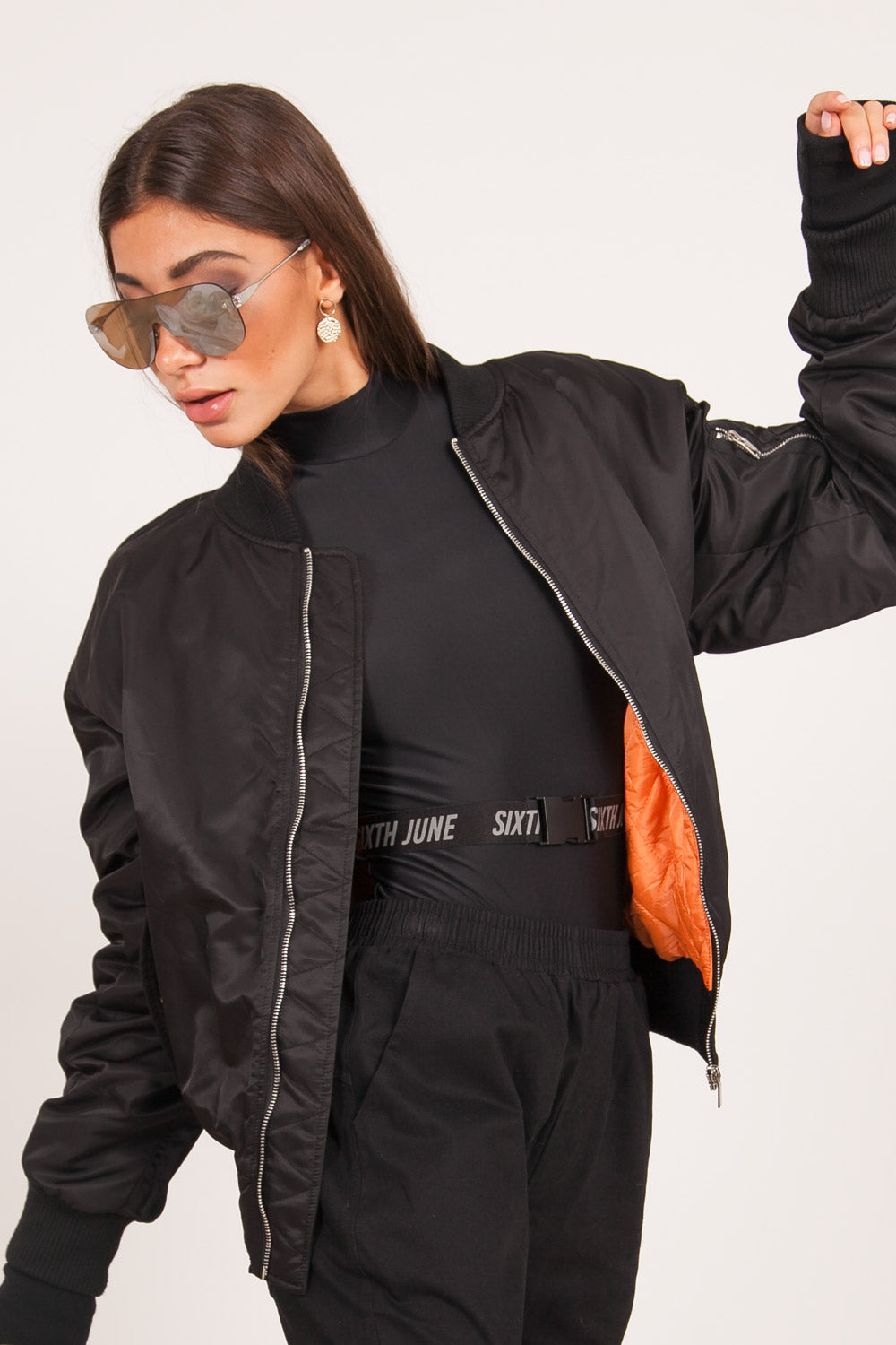 Sixth June - Bomber oversize noir