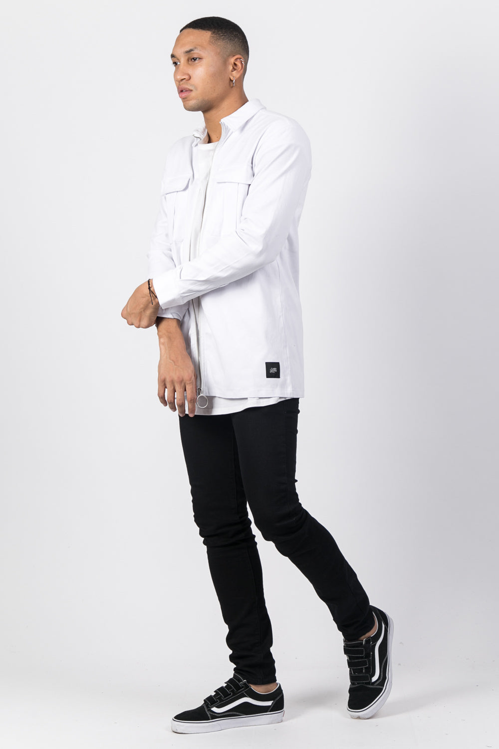 Sixth June - Chemise zippée cargo blanc