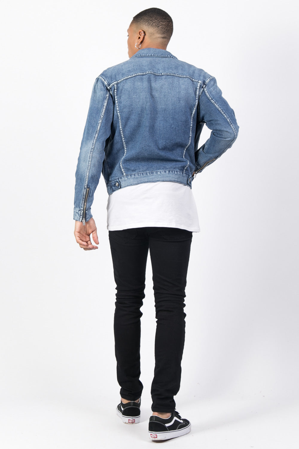 Sixth June - Veste jean zippée bleu