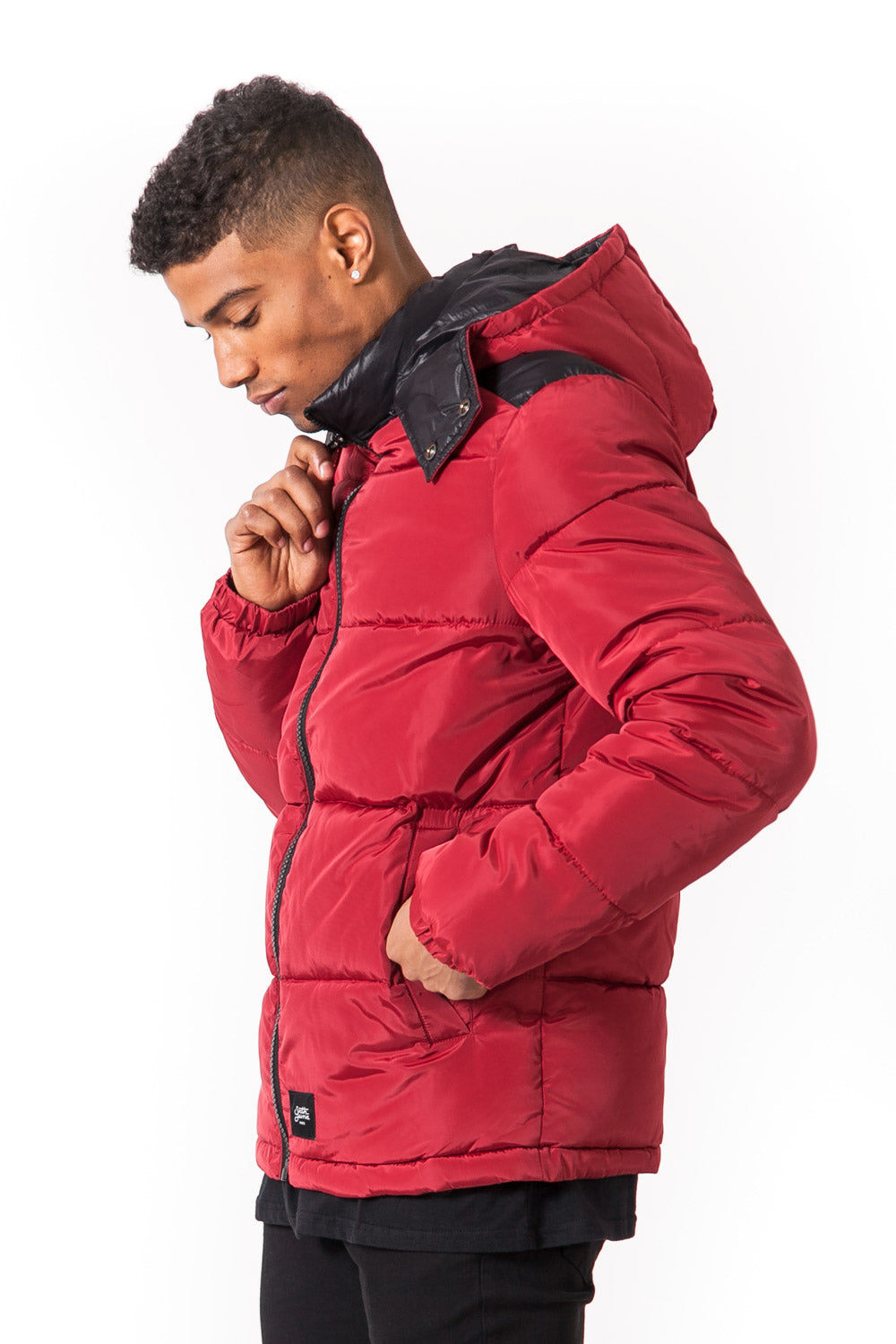 Sixth June - Doudoune bicolore capuche rouge