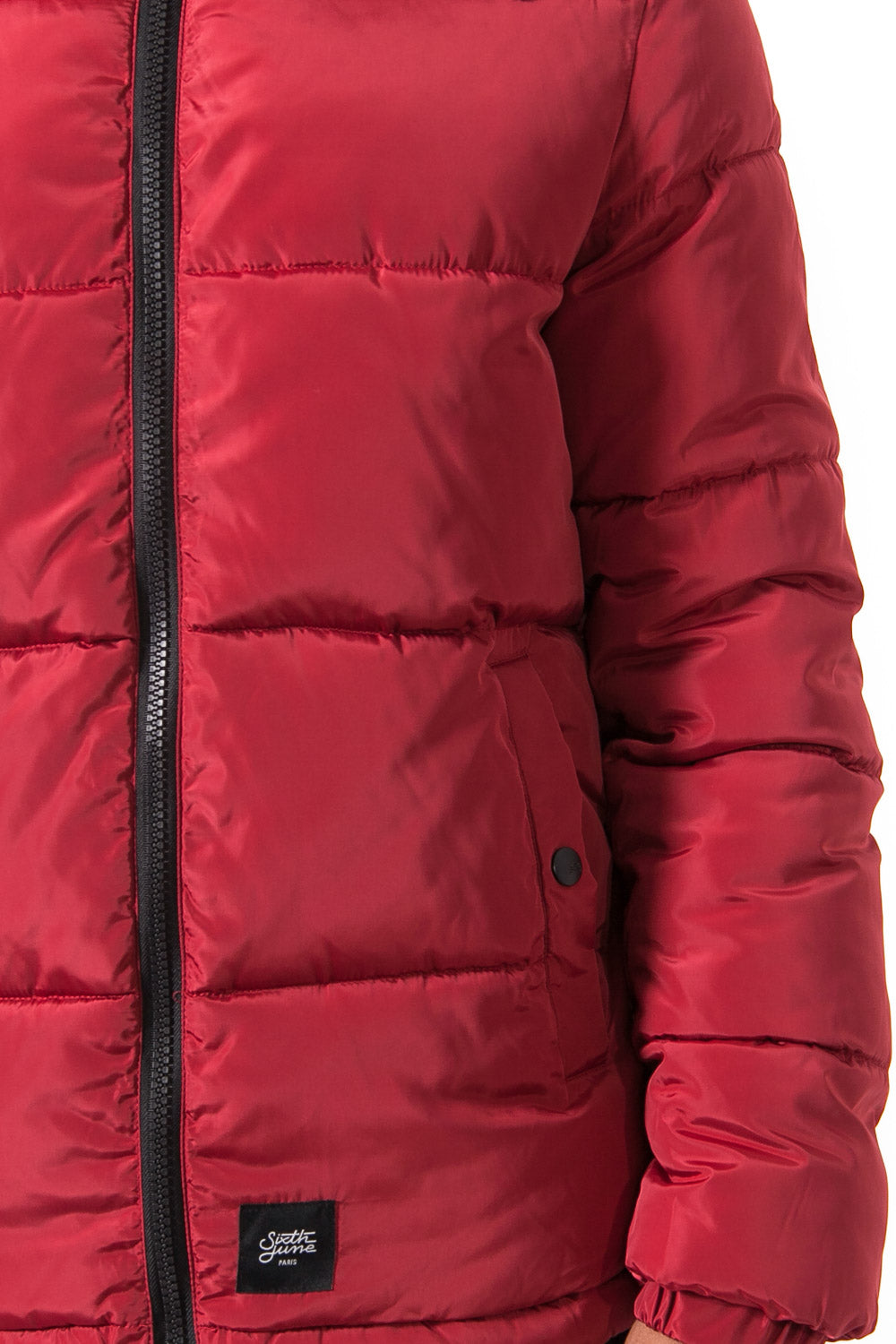 Sixth June - Doudoune bicolore capuche rouge