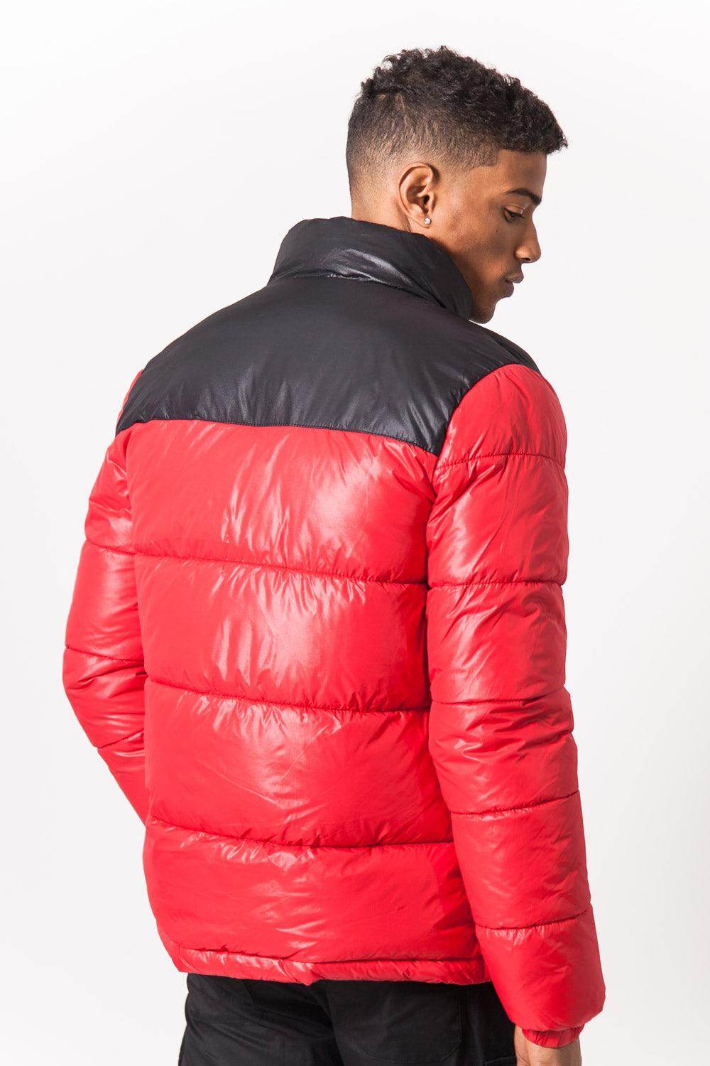 Sixth June - Doudoune brillant bicolore rouge noir