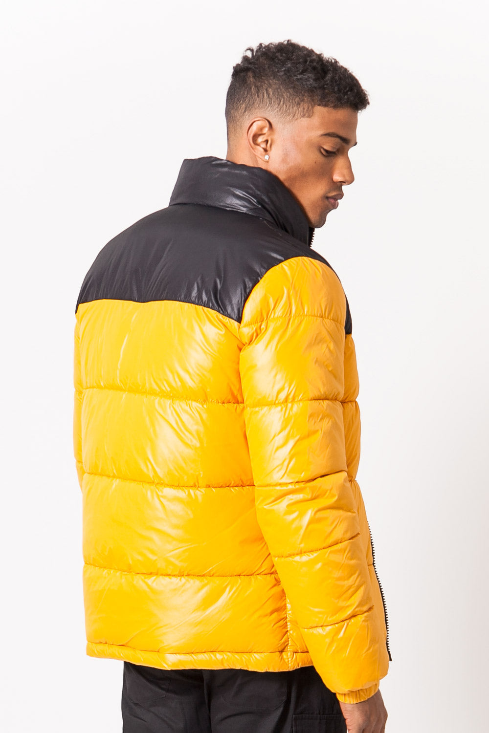 Sixth June - Doudoune brillant bicolore jaune noir