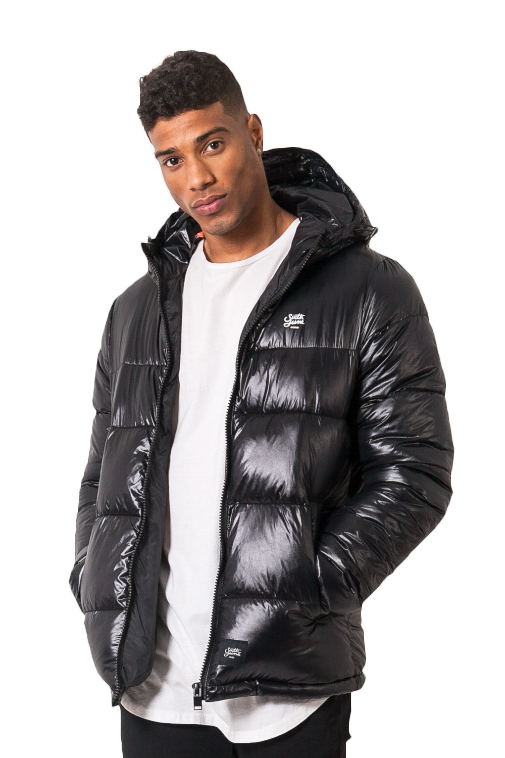 Sixth June - Doudoune brillante logo noir