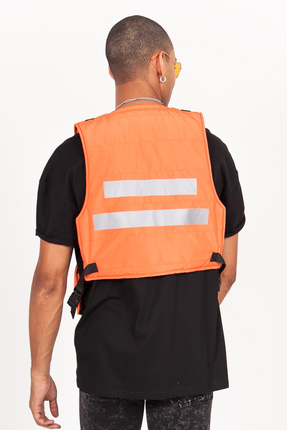 Light Short Tactical Vest Orange Black