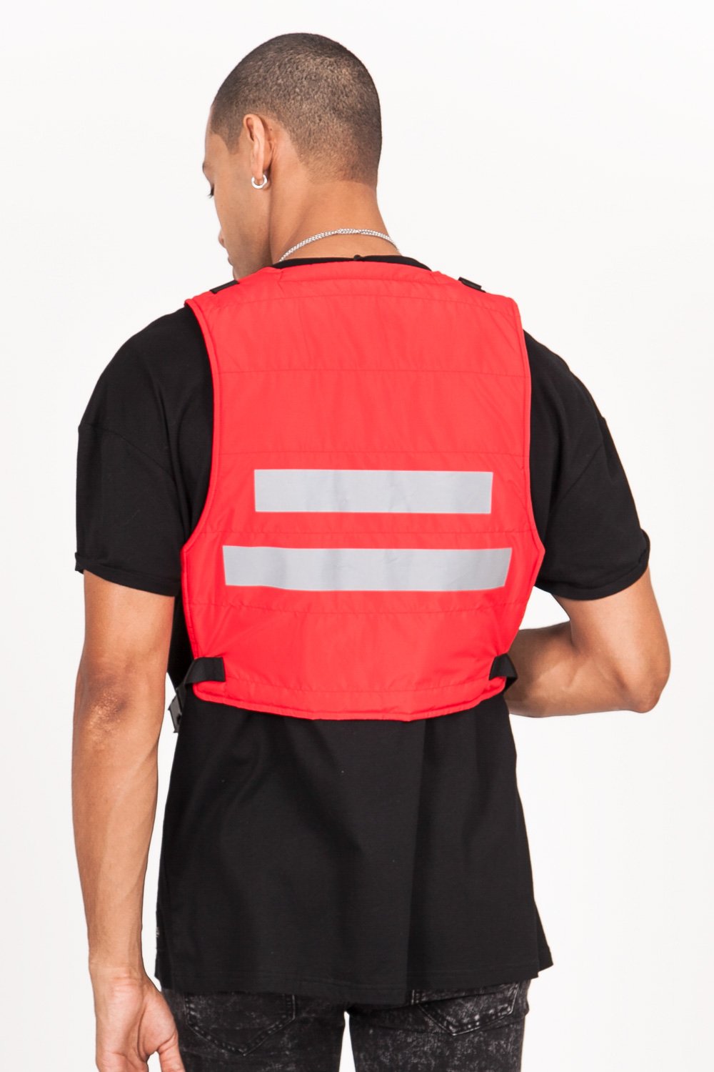 Light Short Tactical Vest Red Black