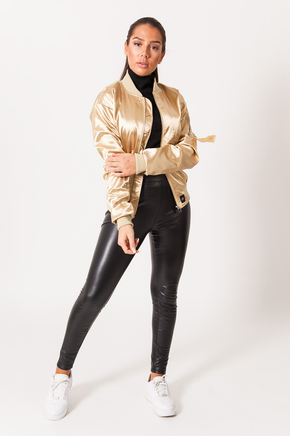 Sixth June - Bomber brillant Femme beige W2379CJA