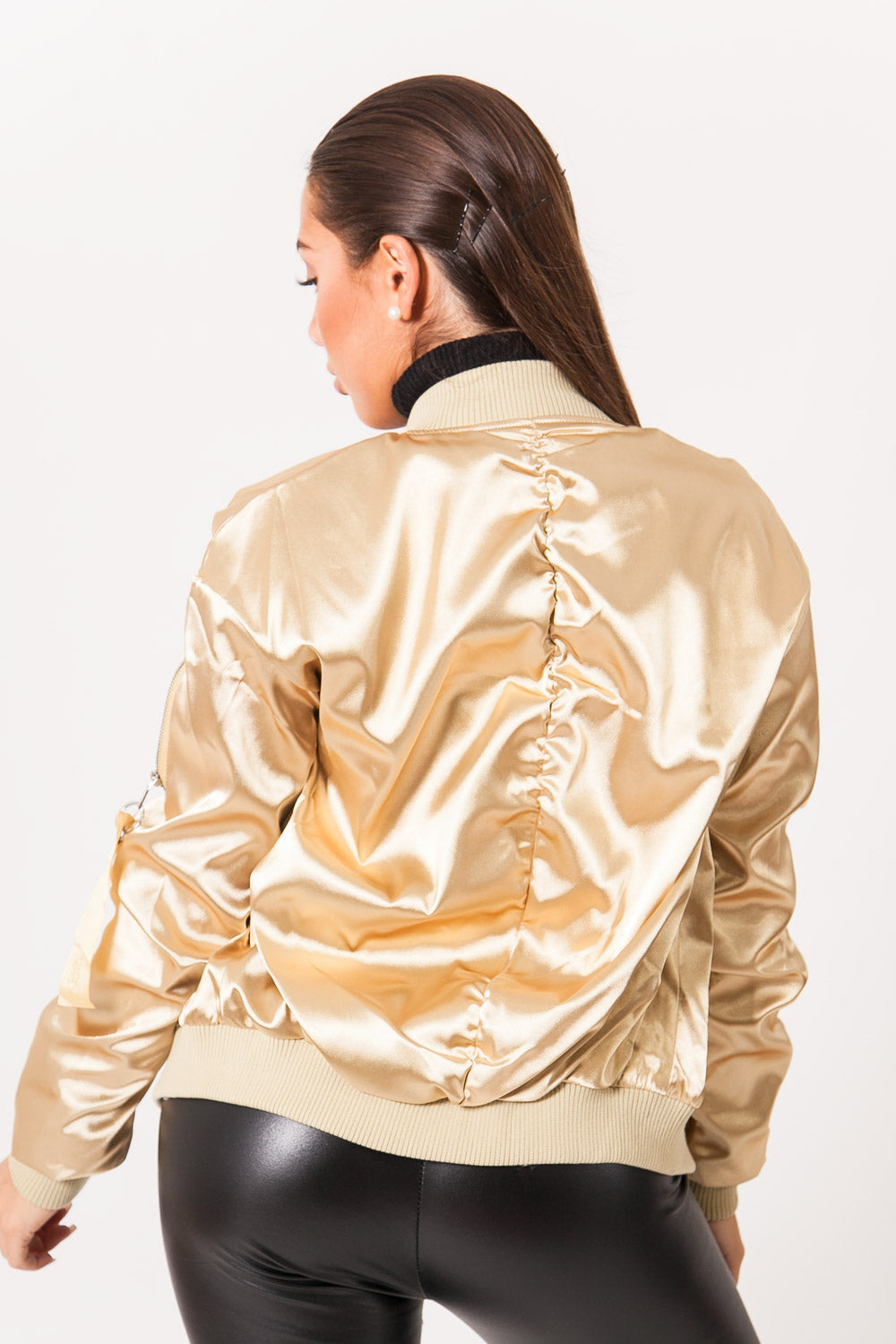 Sixth June - Bomber brillant Femme beige W2379CJA