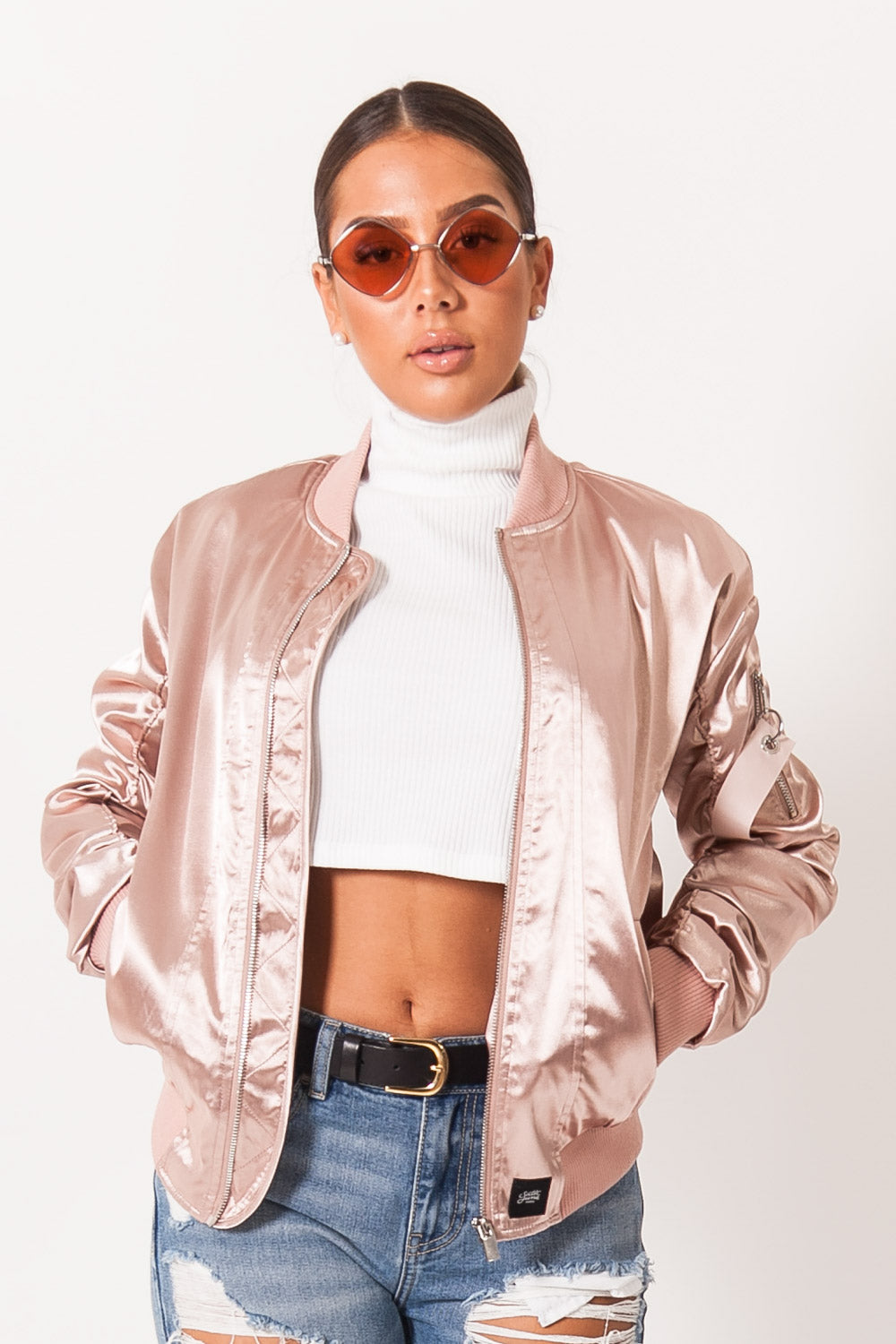 Sixth June - Bomber brillant Femme rose