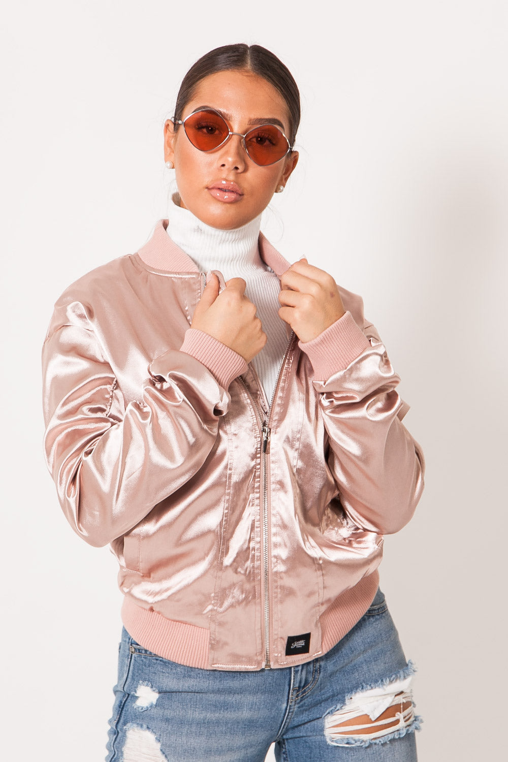 Sixth June - Bomber brillant Femme rose