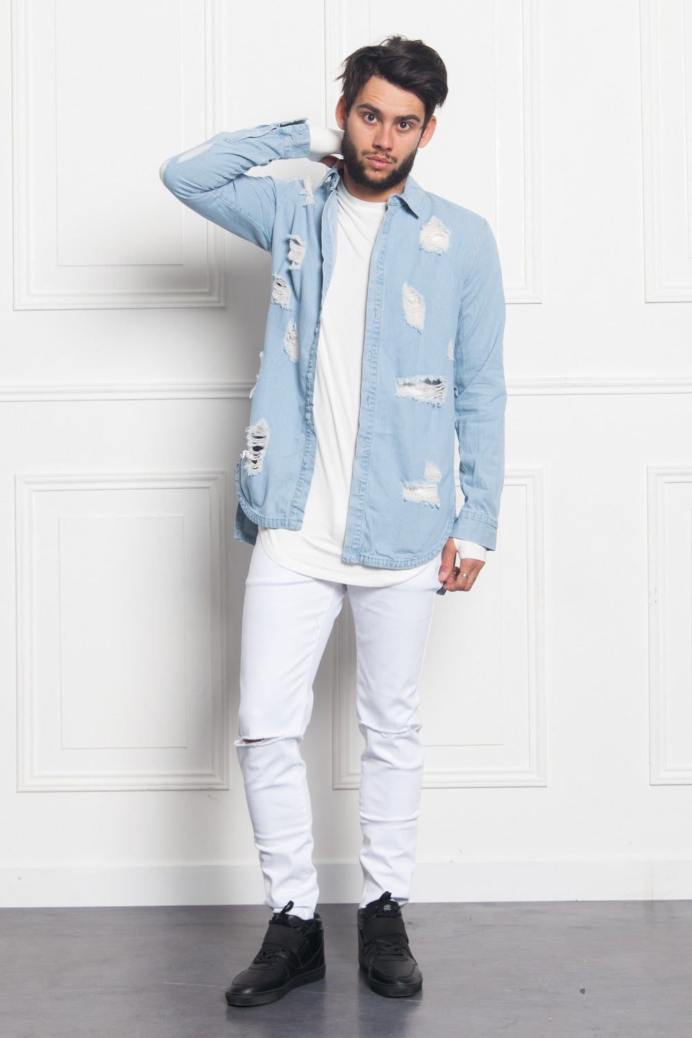 Sixth June - Denim crop denim white M2460HDE