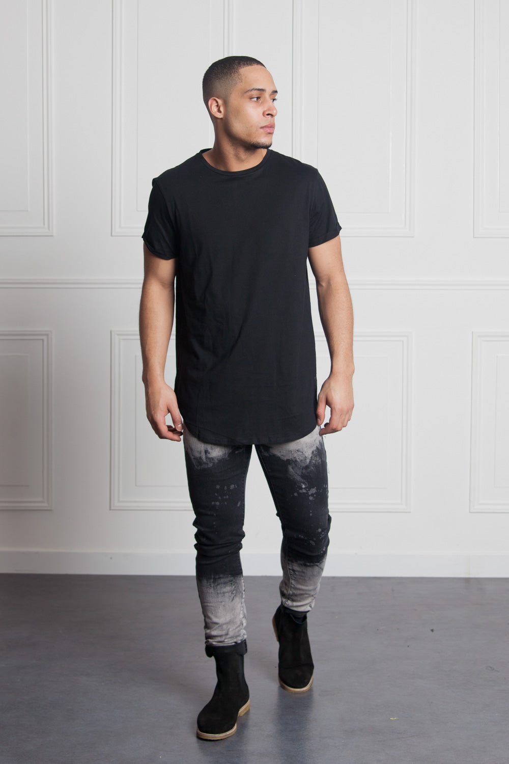 Sixth June - Jean dip dye stains black M2470HDE