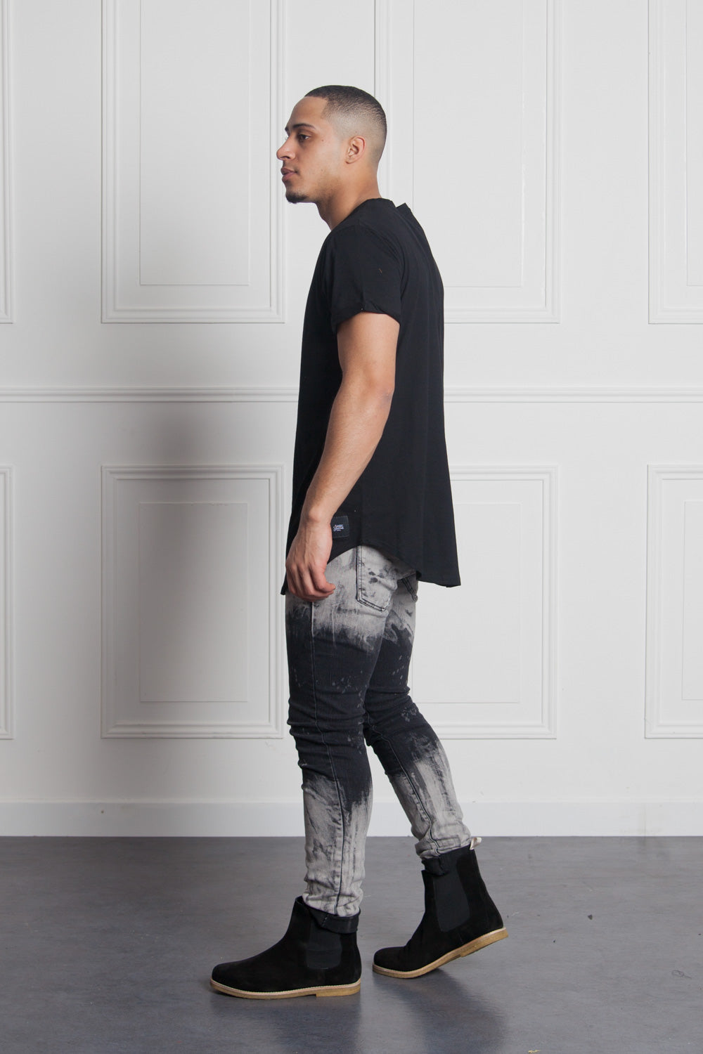 Sixth June - Jean dip dye stains black M2470HDE