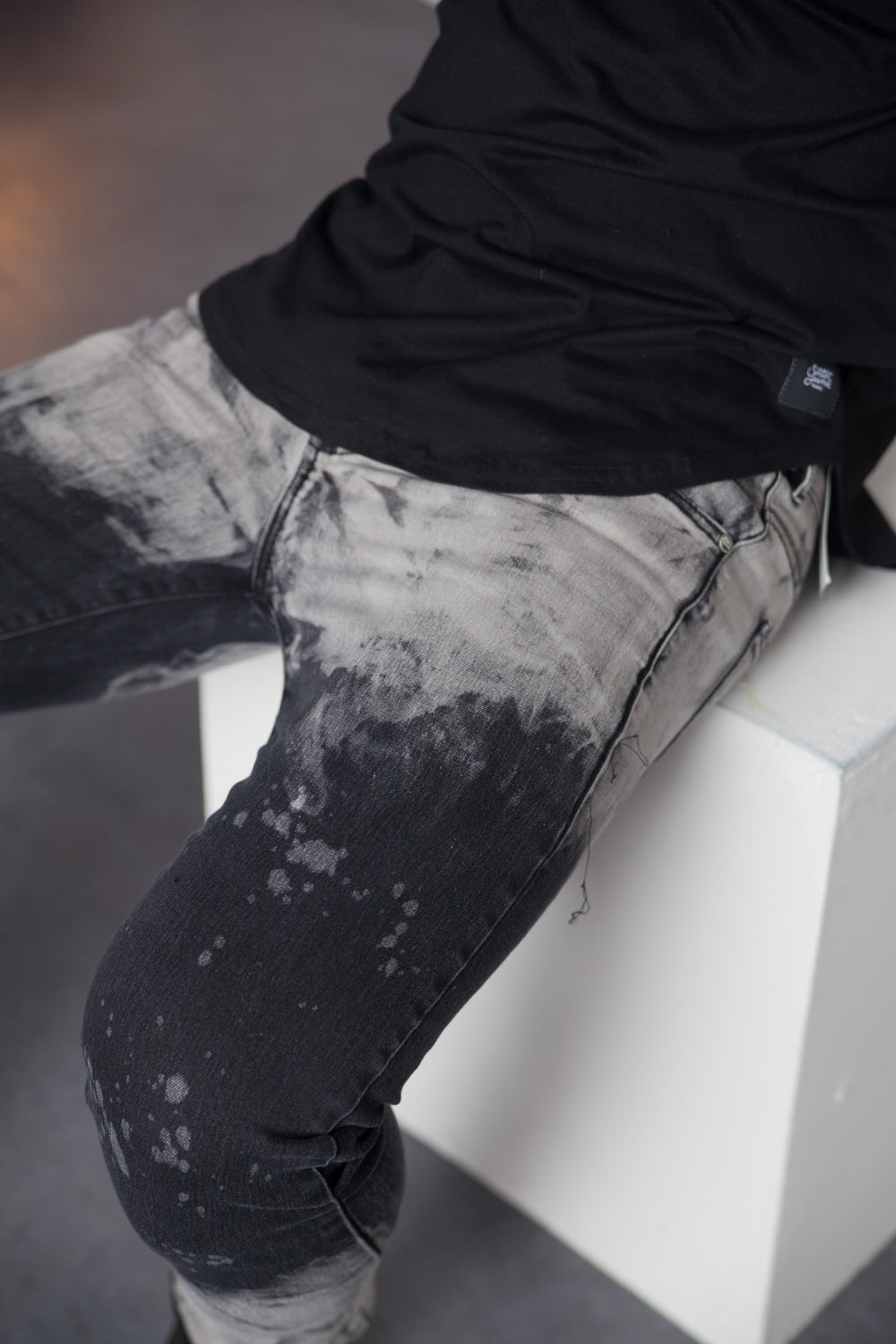 Sixth June - Jean dip dye stains black M2470HDE