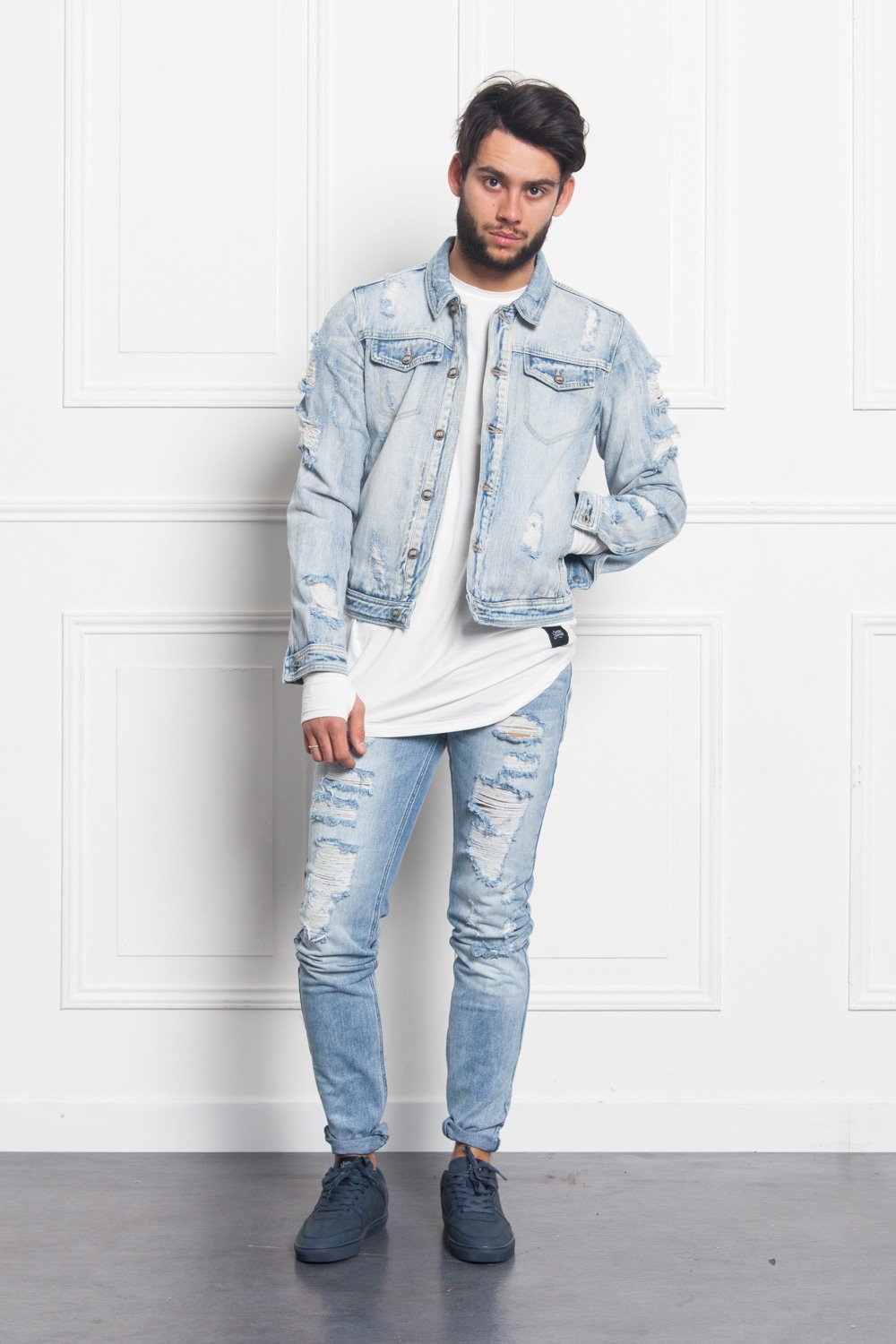 Denim destroyed effect Sixth June blue M2473HDE