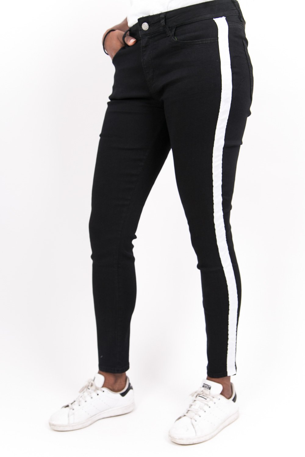 Jean bandes noir blanc