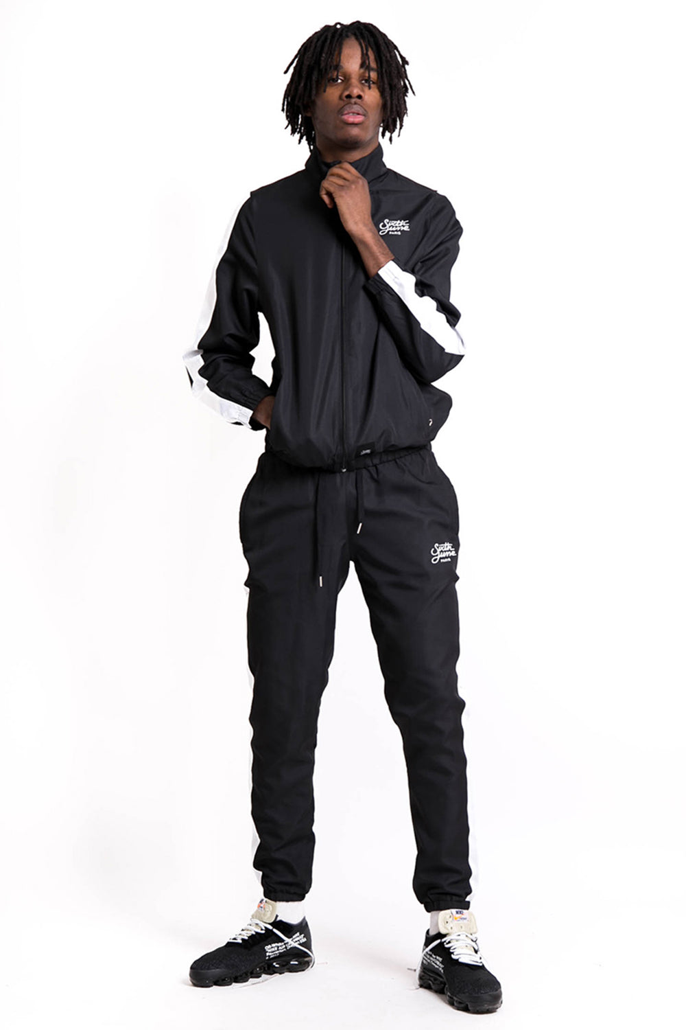 Sixth June - Jogging bandes logo noir blanc