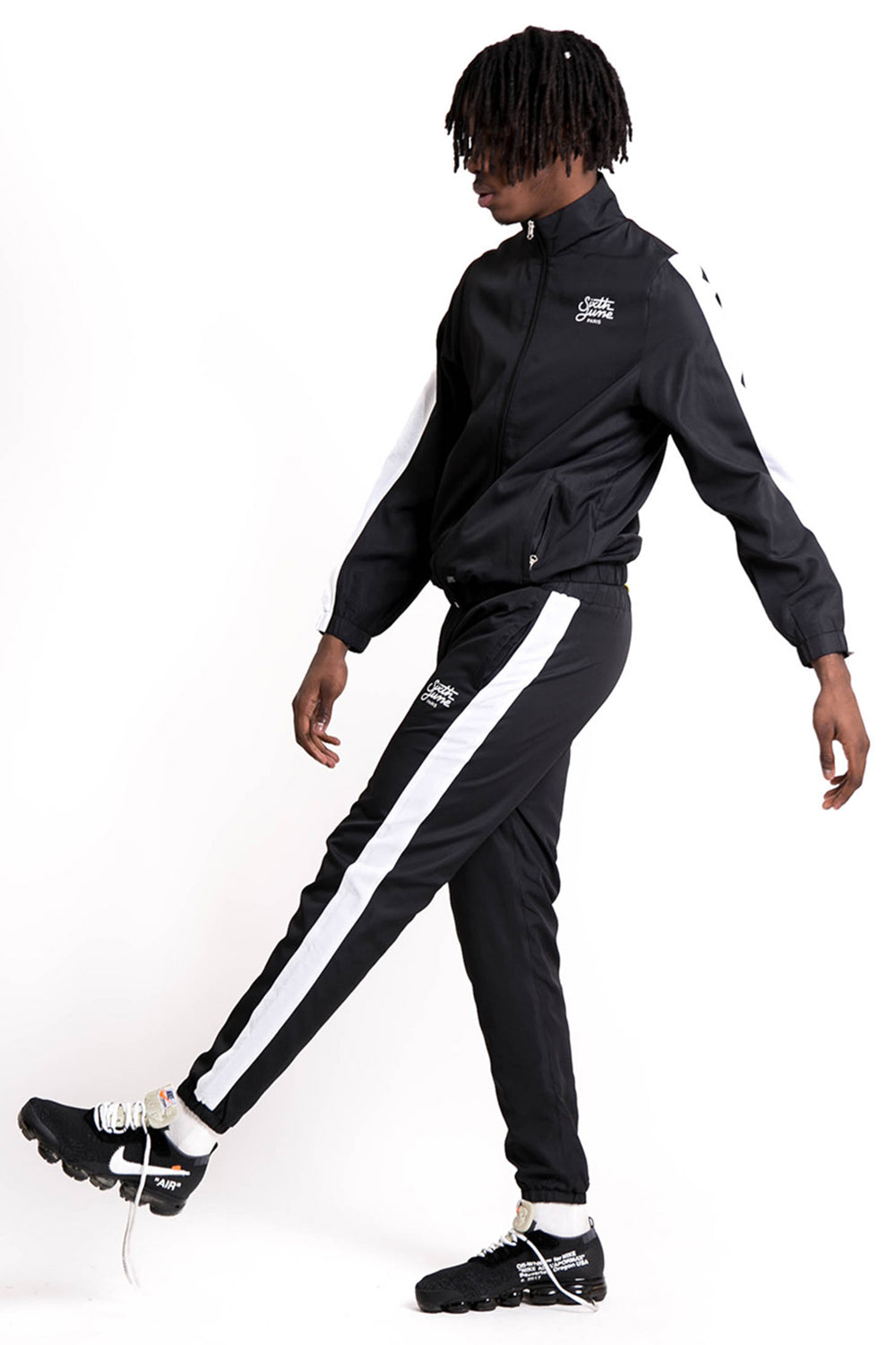 Sixth June - Jogging bandes logo noir blanc