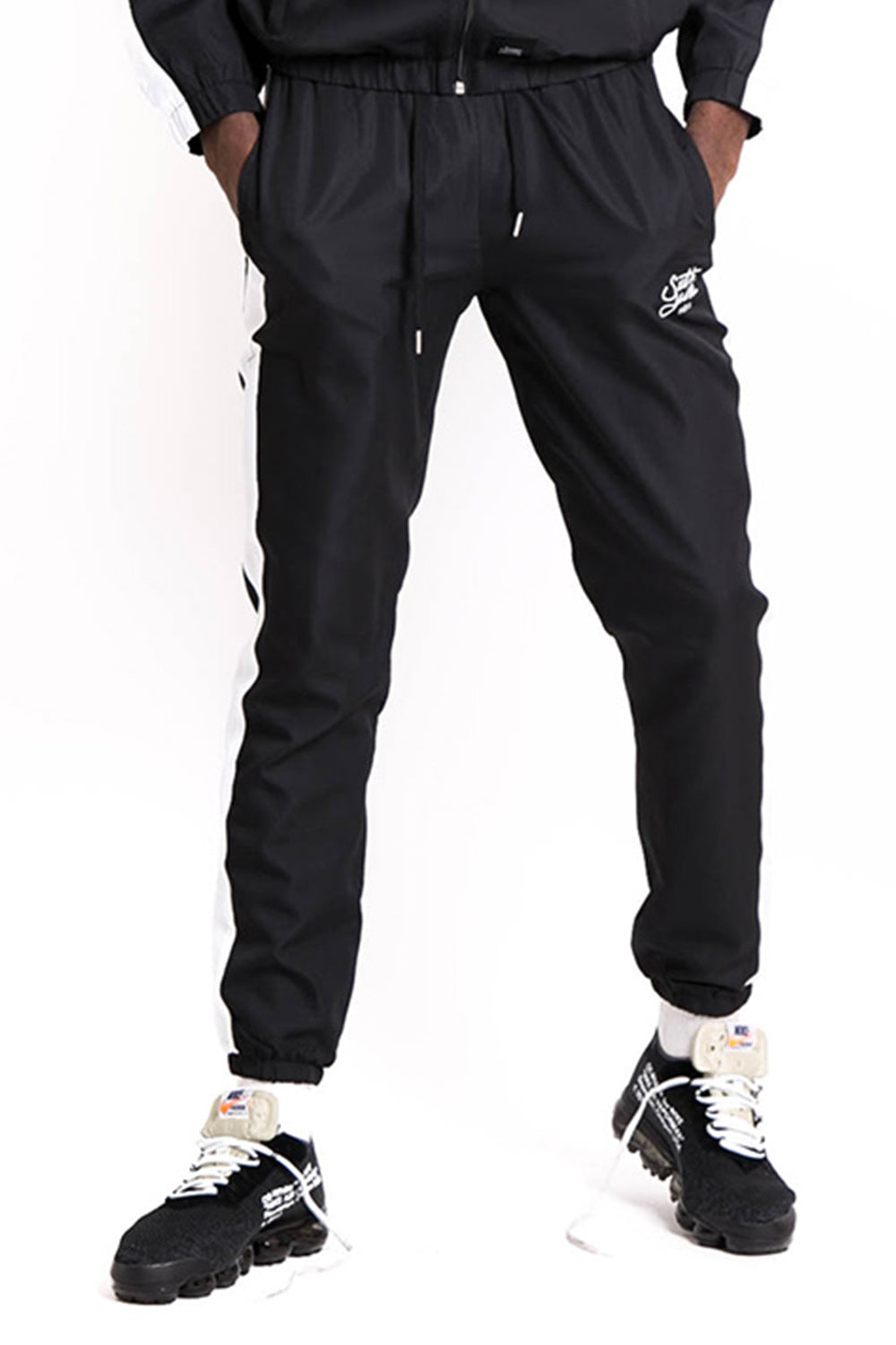 Sixth June - Jogging bandes logo noir blanc