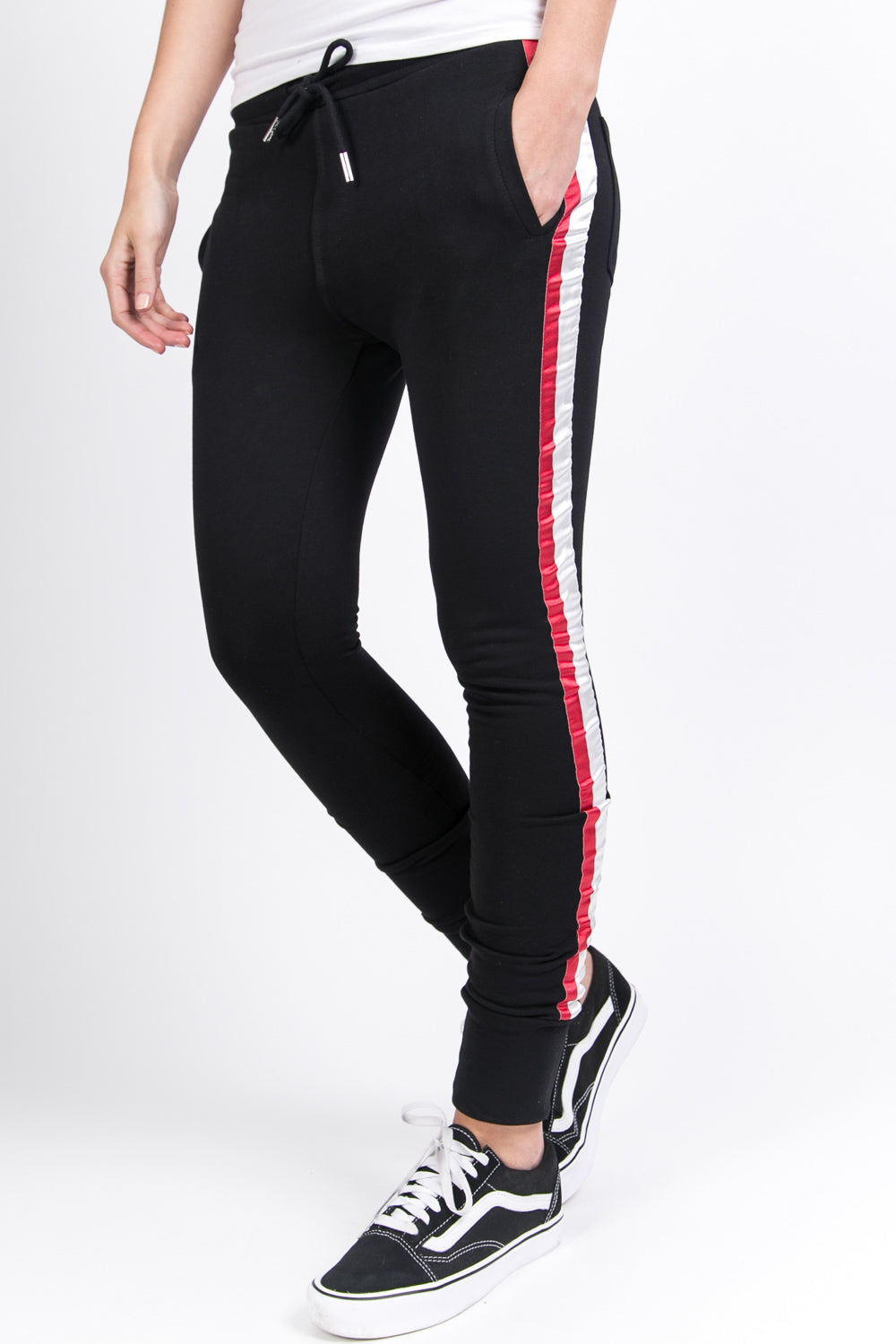 Sixth June - Jogging bandes bicolores noir