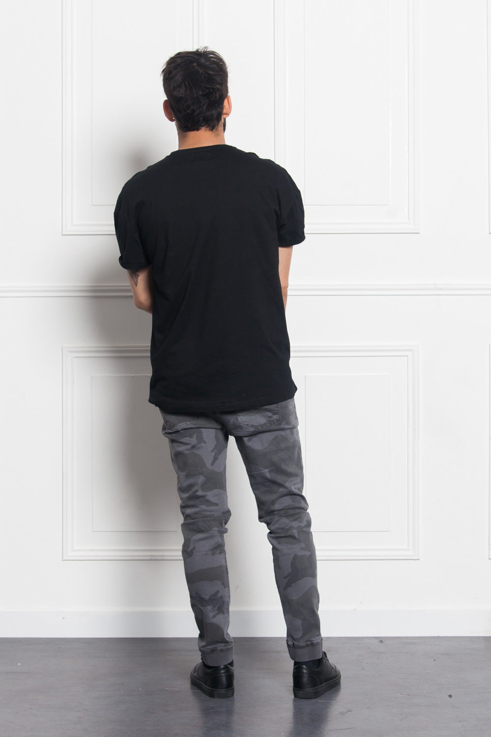 Sixth June - Jean jogging camouflage gris foncé