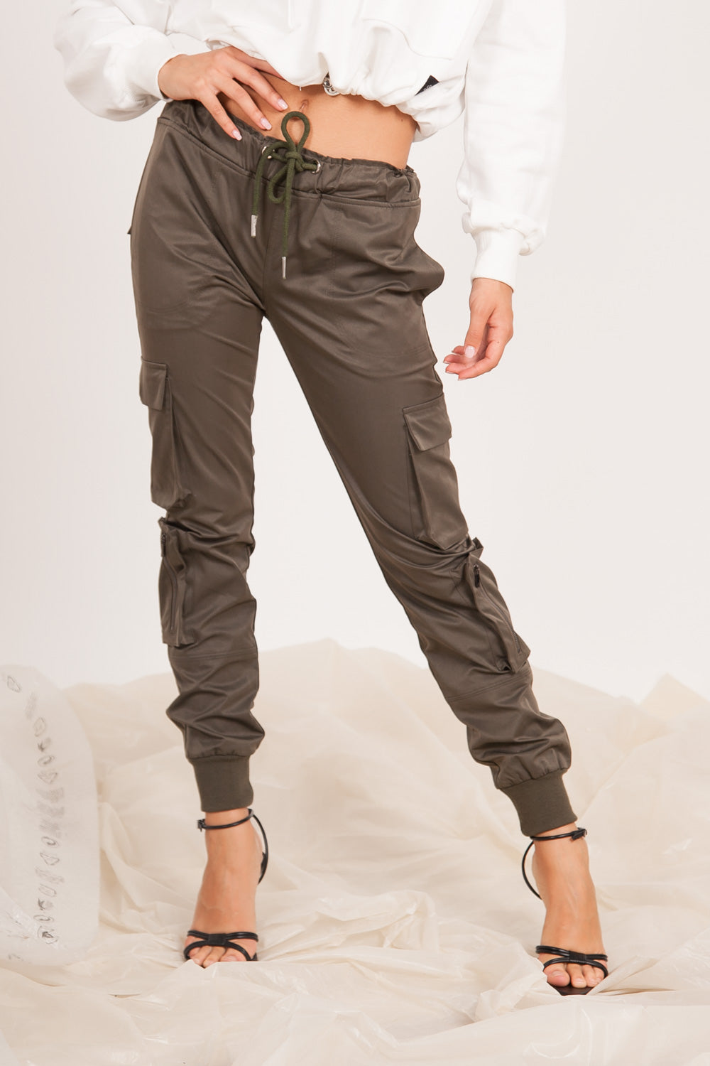 Sixth June - Pantalon cargo zip kaki