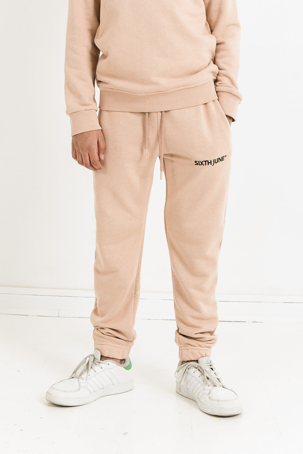 Sixth June Survetement Soft Embroidered Logo Joggers Junior Beige