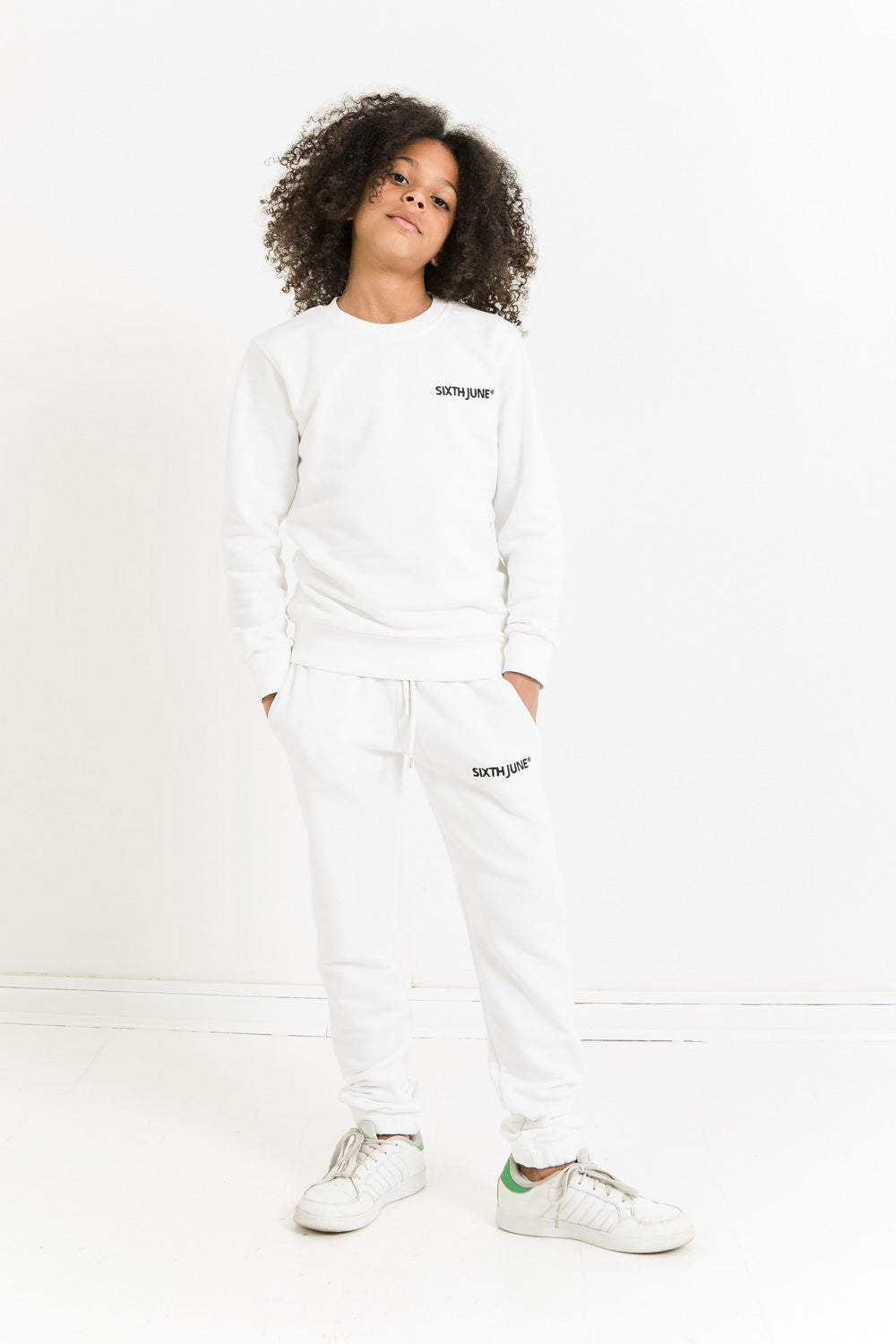 Sixth June - Jogging soft logo brodé junior Blanc