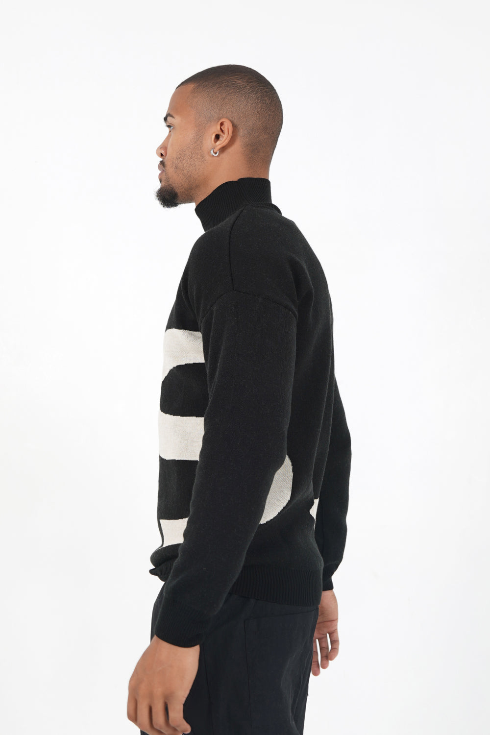 Sixth June - Pull maille logo asymétrique Noir