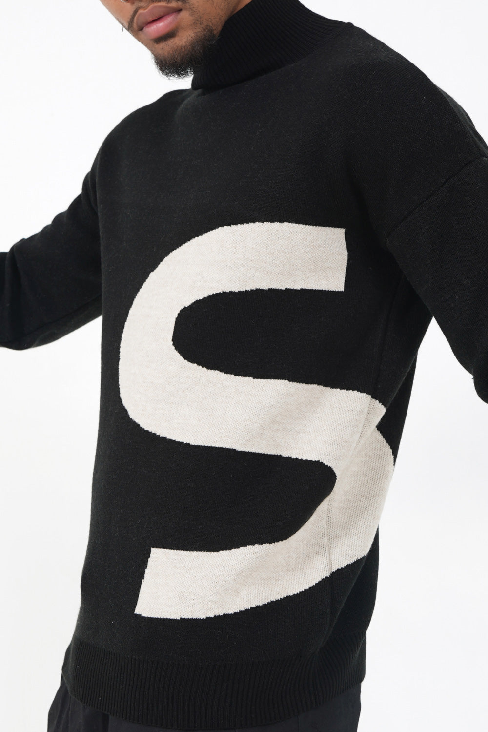 Sixth June - Pull maille logo asymétrique Noir