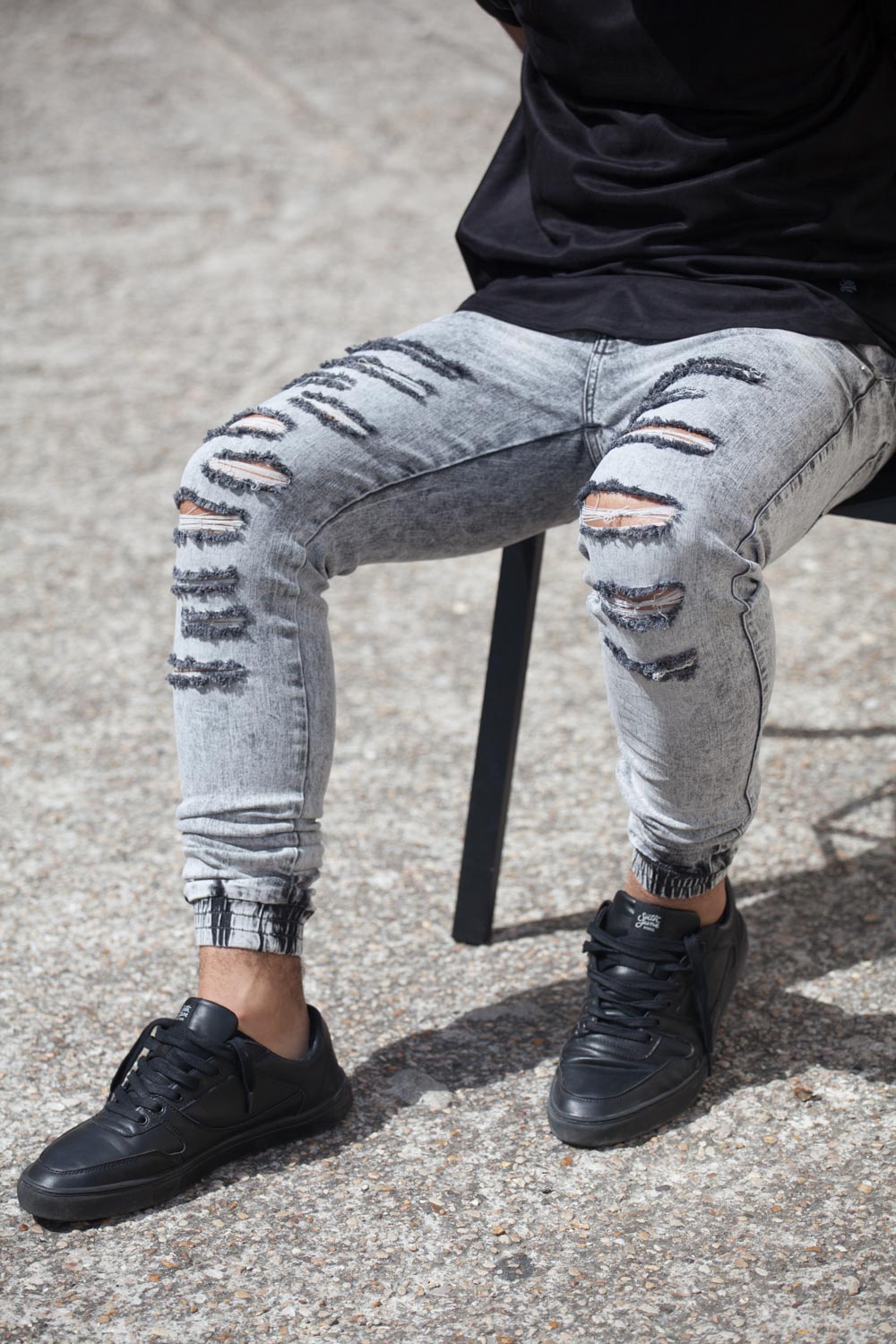 Sixth June - Jean destroy délavé gris M1921HDE