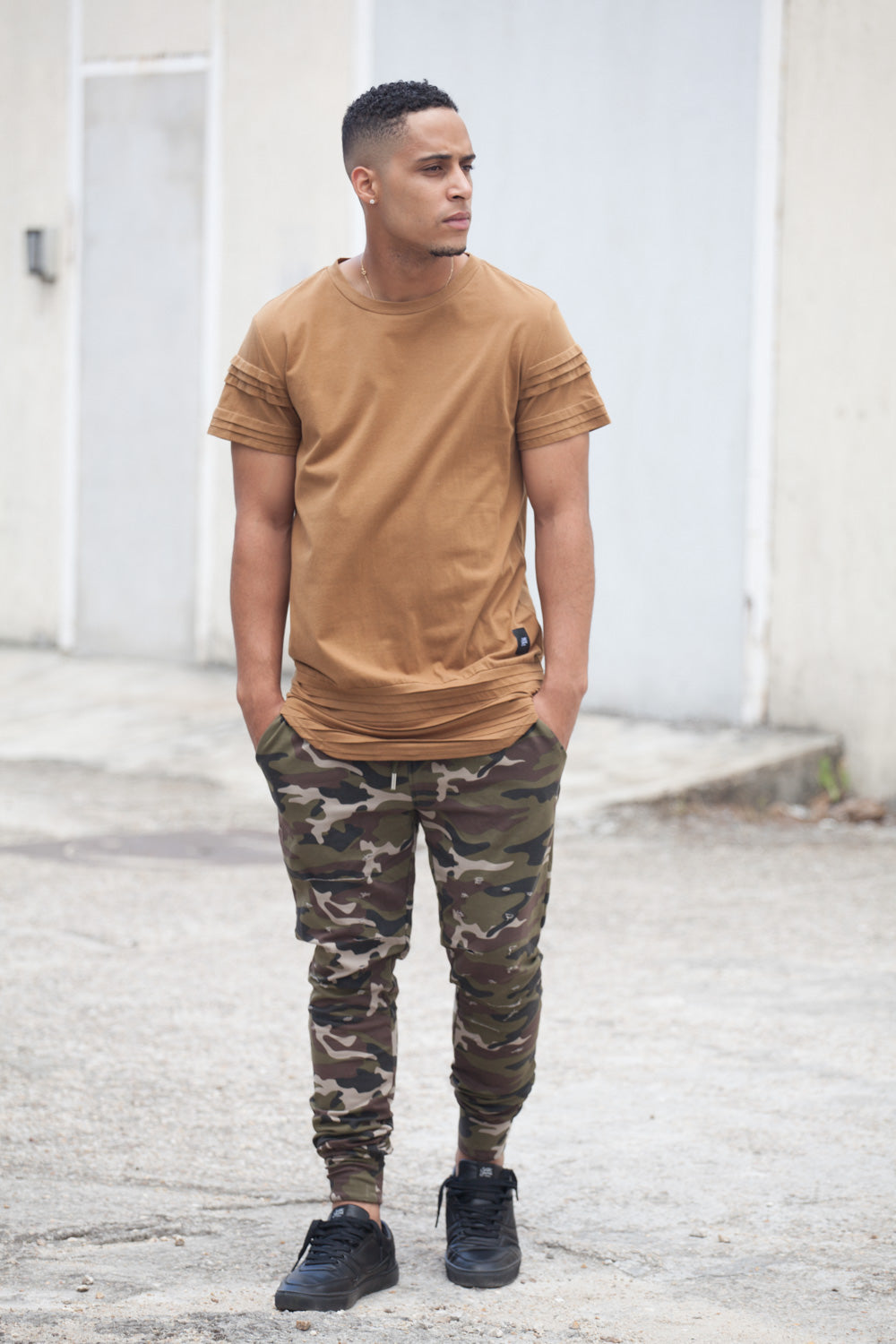 Sixth June - T-shirt bandes relief camel 2125C