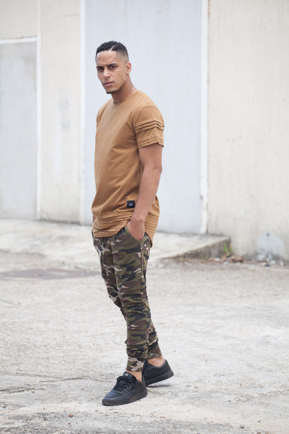 Sixth June - T-shirt bandes relief camel 2125C