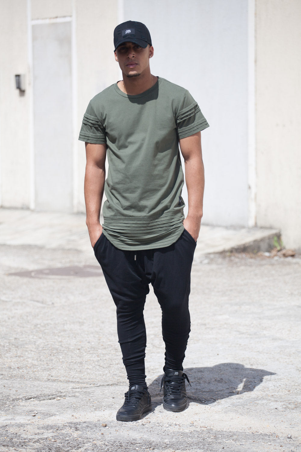 Sixth June - T-shirt bandes relief kaki 2125C