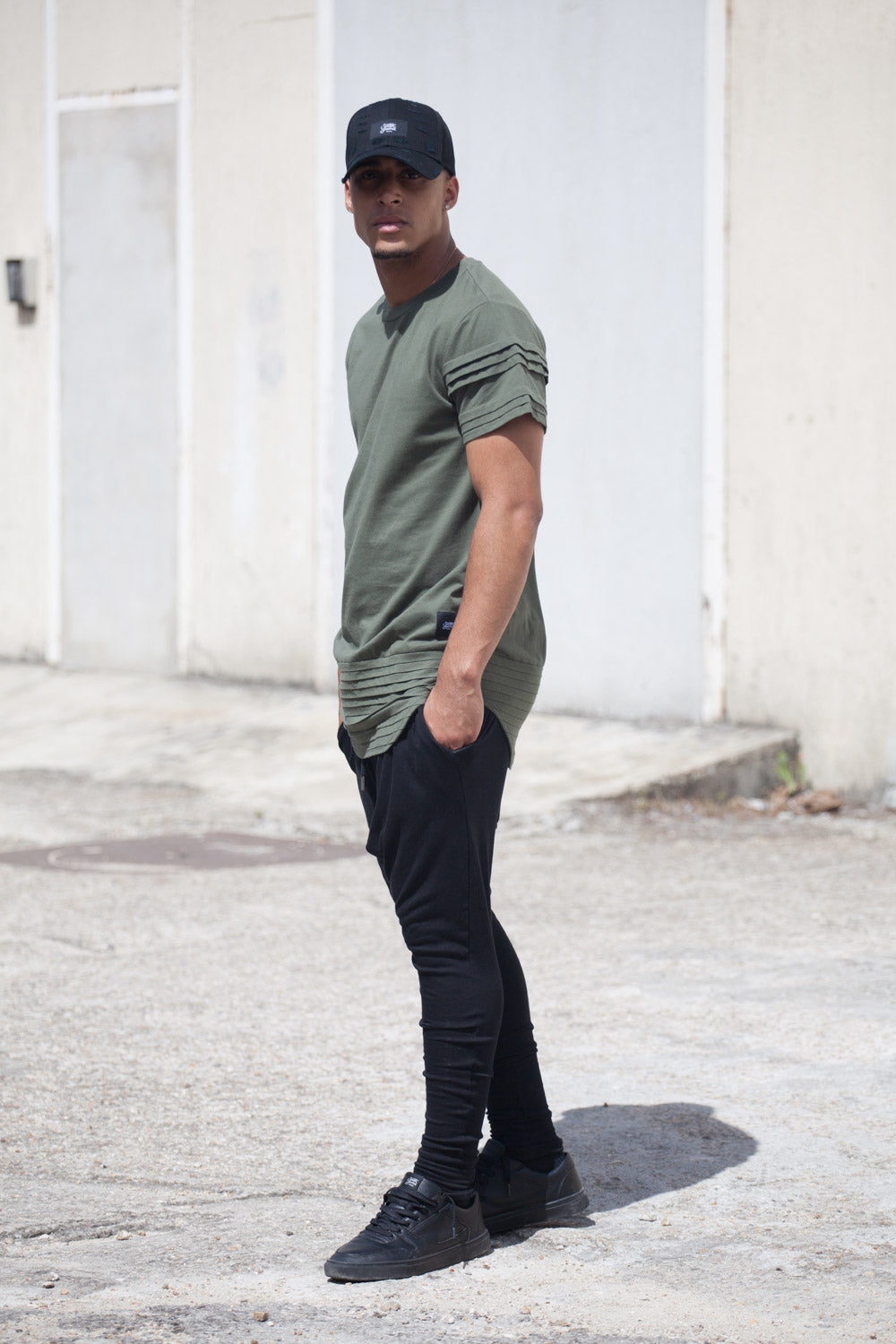 Sixth June - T-shirt bandes relief kaki 2125C