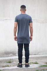 Sixth June - T-shirt asymétrique oversize gris foncé 2131C