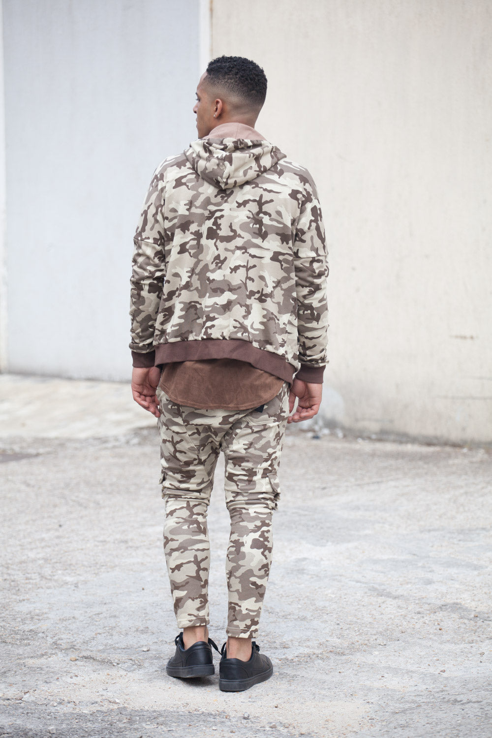 Sixth June - Sweat capuche zippé camouflage beige M2205VJA